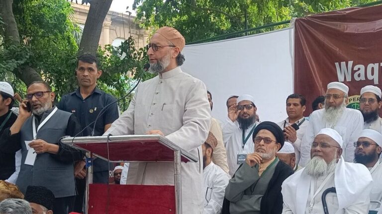 Asaduddin Owaisi slams Modi govt at AIMPLB protest: ’Waqf Bill aims to snatch Muslim graveyards and dargahs’ | Mint