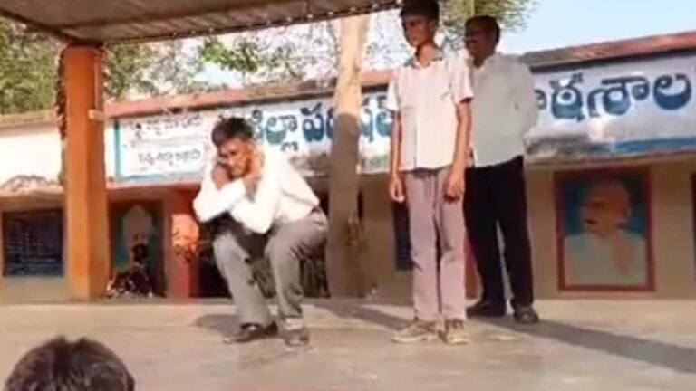 Headmaster punishes himself for poor performance of students; Lokesh reacts
