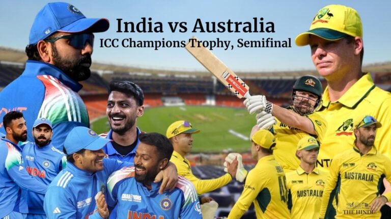 IND vs AUS LIVE score Champions trophy 2025: India faces Australia in high-voltage contest