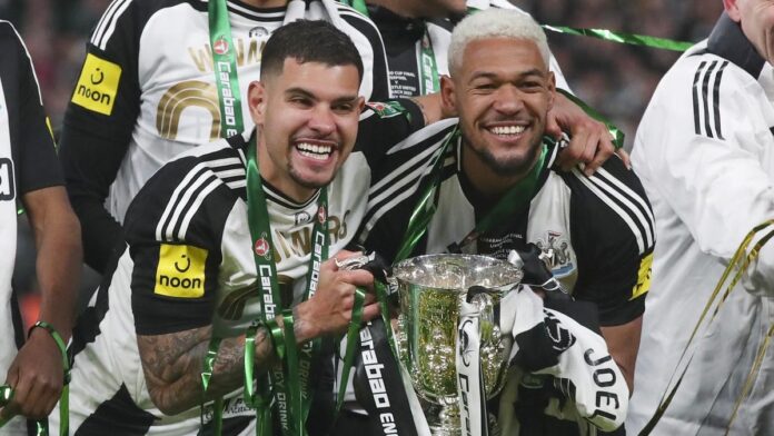 Newcastle stun Liverpool in League Cup final to end 56-year trophy drought 